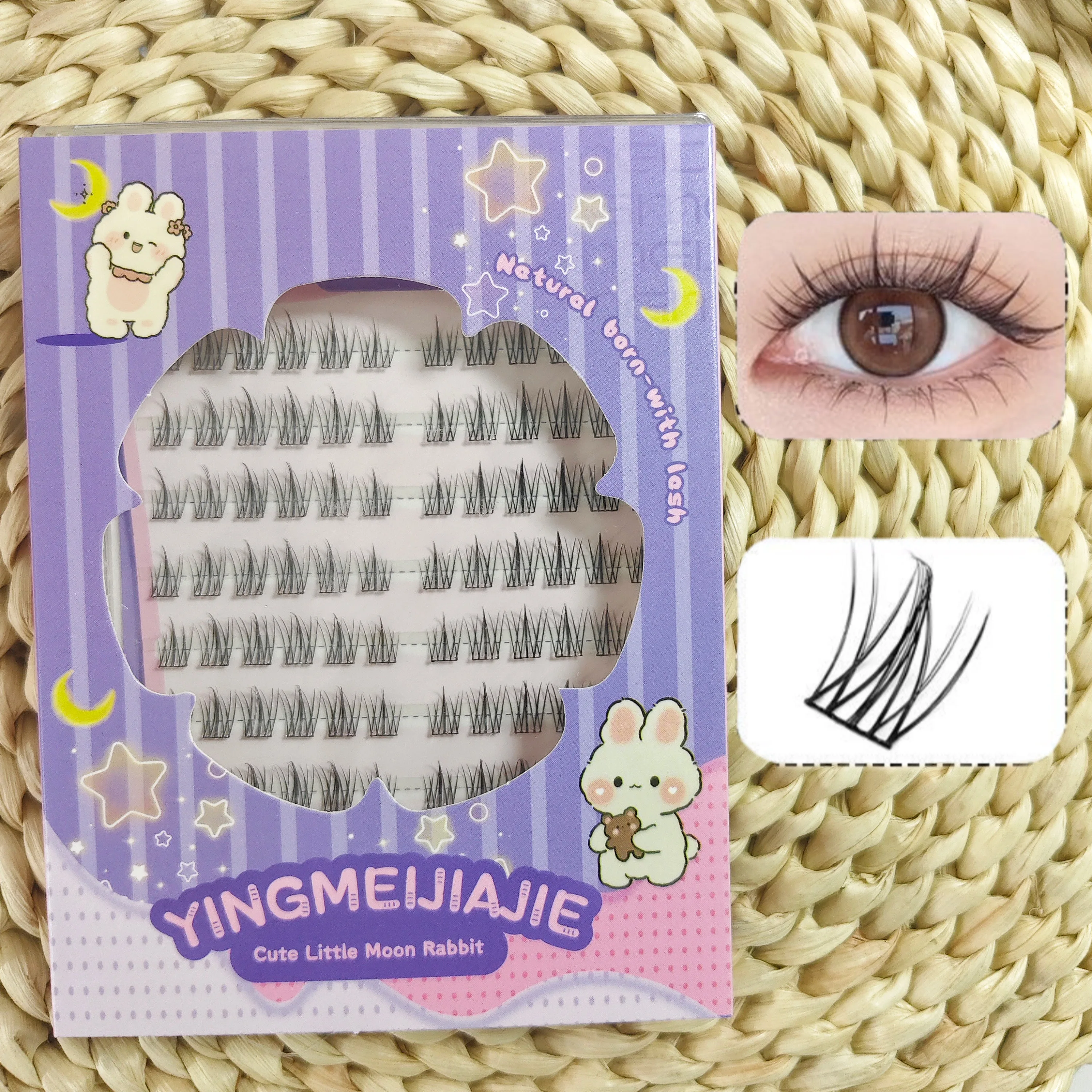 Ciglia individuali Cluster C Curl Mix Cluster di ciglia 3D Wispy Estensione ciglia fai da te 0.1mm Fascia super sottile Ciglia naturali riutilizzabili