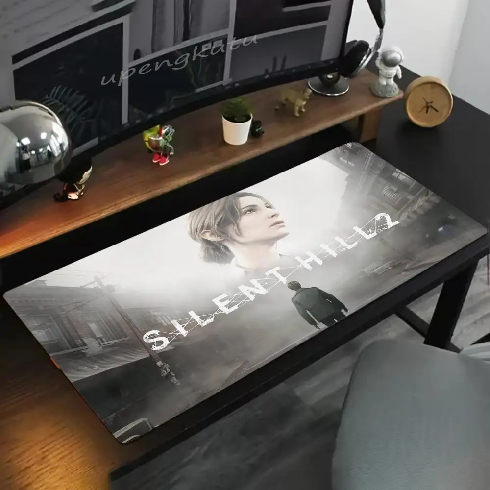 S_silent Hill 2 ماوس الوسادة الكلمة حصيرة ماوس كبير الألعاب حساب ألعاب الكمبيوتر لوحة المفاتيح ماوس حصيرة XXL 1200x600 مللي متر ماوس الوسادة