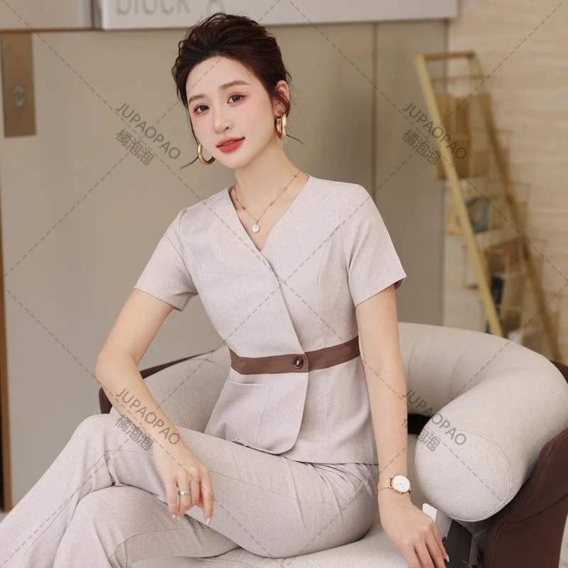 2023 Beauty Female Clothing Hotel Reception Work Clothes Spa Uniform Sauna Foot Bath Salon Uniforms