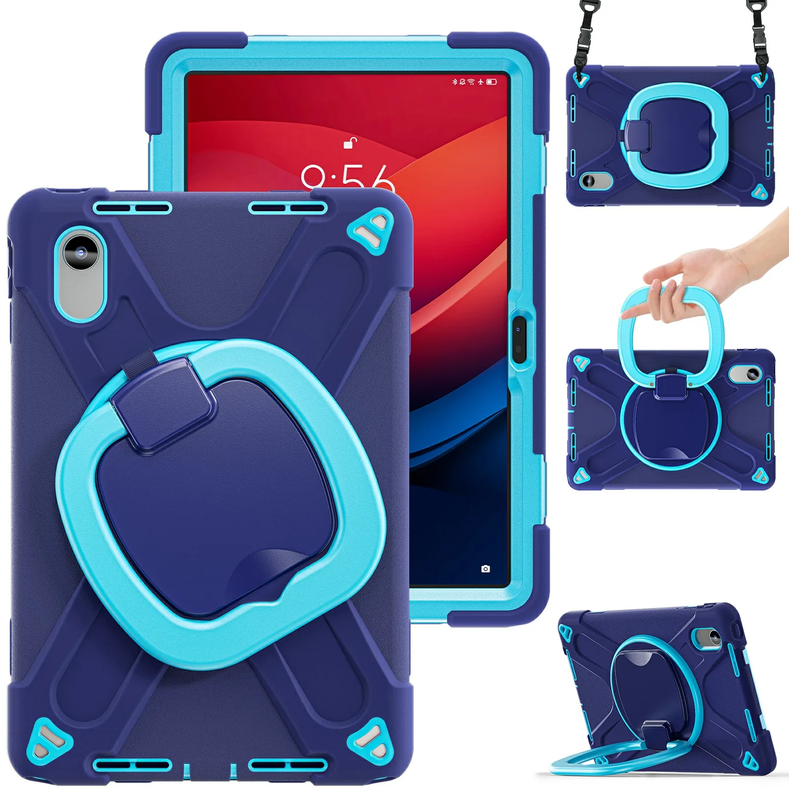 

Kickstand Case with Strap for Lenovo Pad 11 2025 TB-335FC / 2024 / Tab K11 Gen 2 TB336 / K11 TB-330XU / P11 Gen 2 / M11 TB-330FU