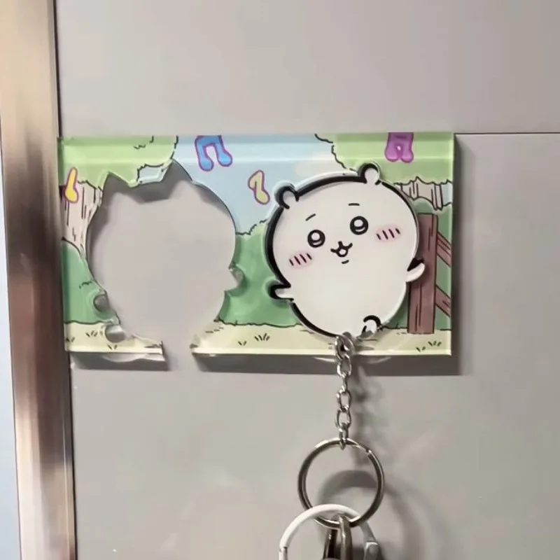 Porte-clés de dessin animé Anime, stockage de clés, pendentif de sac d'école, autocollant de réfrigérateur, accessoires de couple, cadeau, Kawaii, Chiikawa, Hachiware