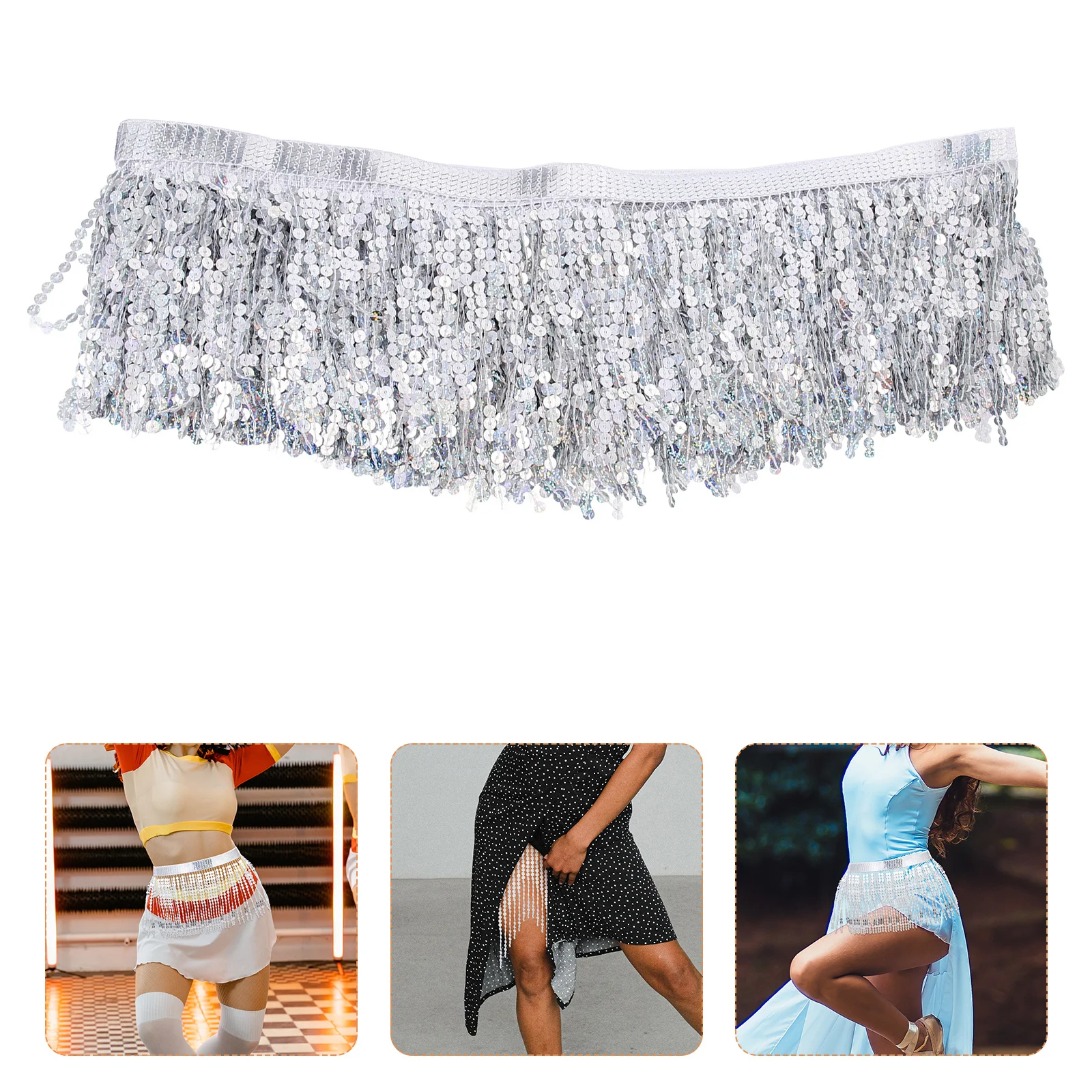 Multipurpose Sequin Trim High-Grade Polyester Plastic Material Latin Dance Dress Curtain Embellishment Sequin Fringe