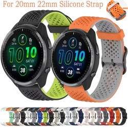 20mm 22mm Silicone Strap for Garmin Venu 3 2 Active 5 Sports Breathable Wristband for Garmin Forerunner 965 955 265 255 165 55