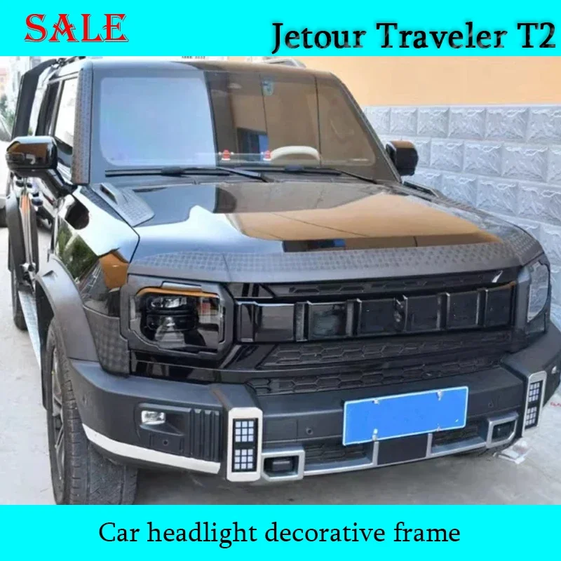 

Fit for JETOUR Traveler T2 T2 2024Car headlight decoration frame modification Challenger car headlight lighting kit Car decorate