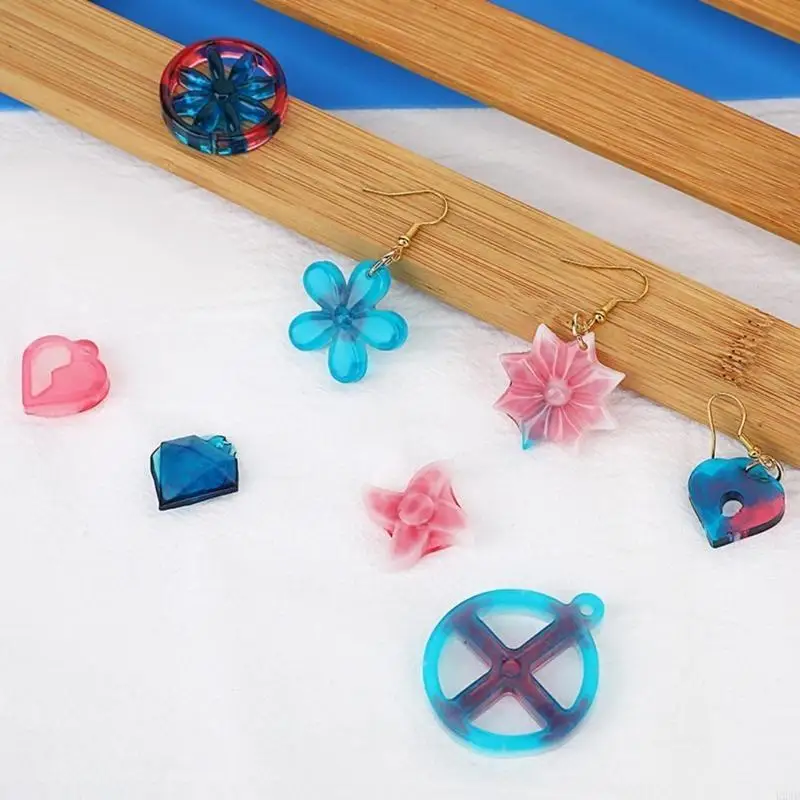 قوالب أقراط السيليكون مناسبة لإنشاء قلادة وأقراط فريدة من نوعها #4