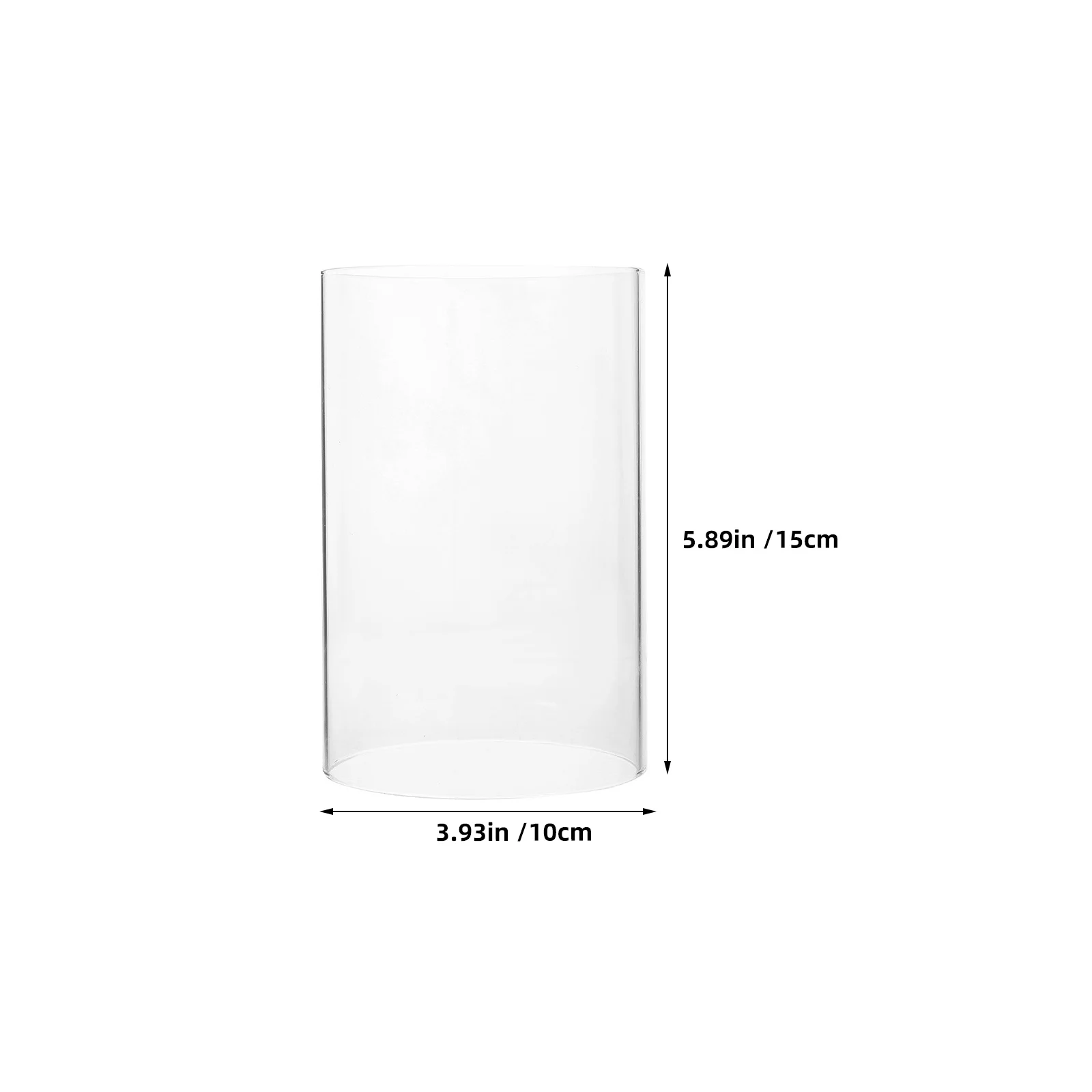 3Pcs Glass Chimneys Transparent Cylindrical Open Ended Bottomless Windproof Hurricane Holders for Wedding Table