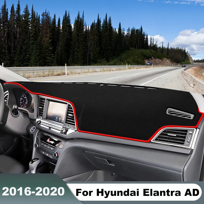 For Hyundai Elantra AD 2016 2017 2018 2019 2020 LHD RHD Car Dashboard Cover Mat Instrument Panel Carpet Non-slip Accessories