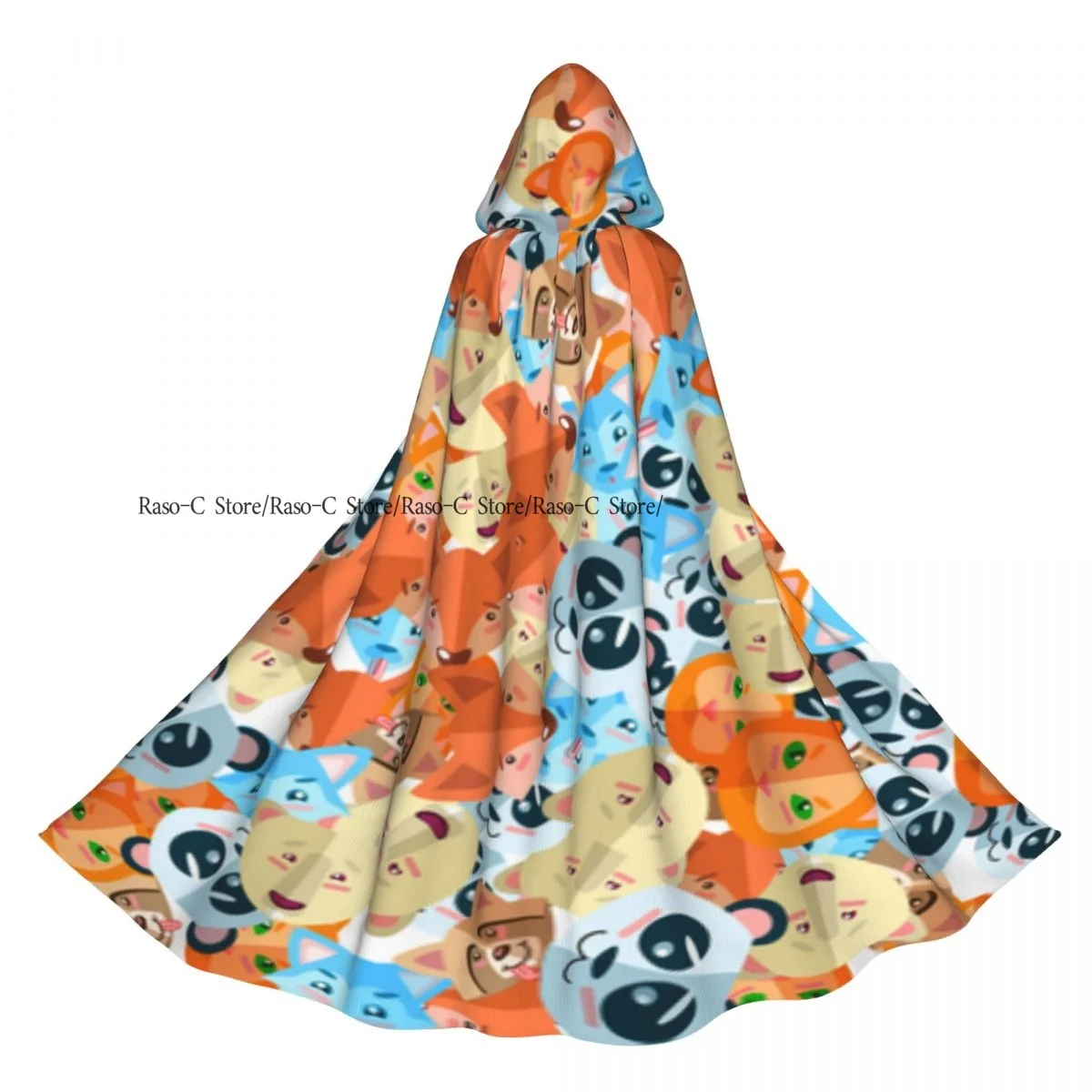 

Плащ с капюшоном, плащ унисекс с капюшоном, плащ с животным узором, накидка ведьмы вампира, костюм для косплея