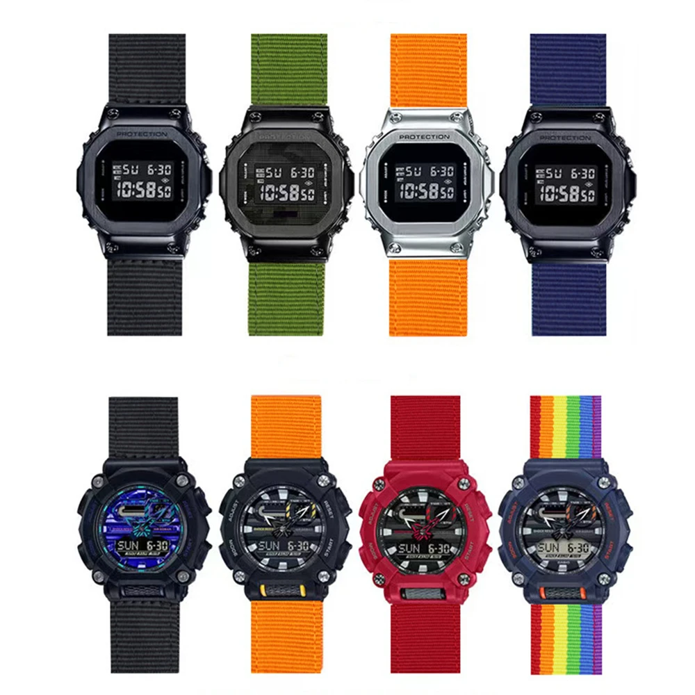 Accessori per orologi cinturino in Nylon per Casio G-SHOCK DW5600 DW5610 cinturino DW-5600BB GW-M5610 cinturino sportivo cinturino impermeabile da polso