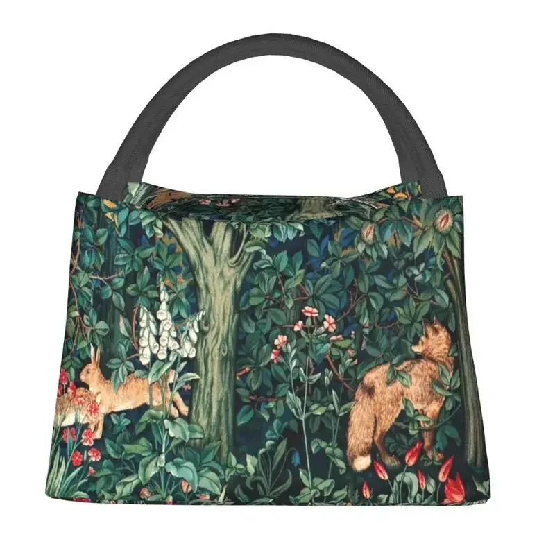 Custom Fox And Hares By William Morris Lunch Bag Women Thermal Cooler Insulated Lunch Box for Picnic Camping Work Travel