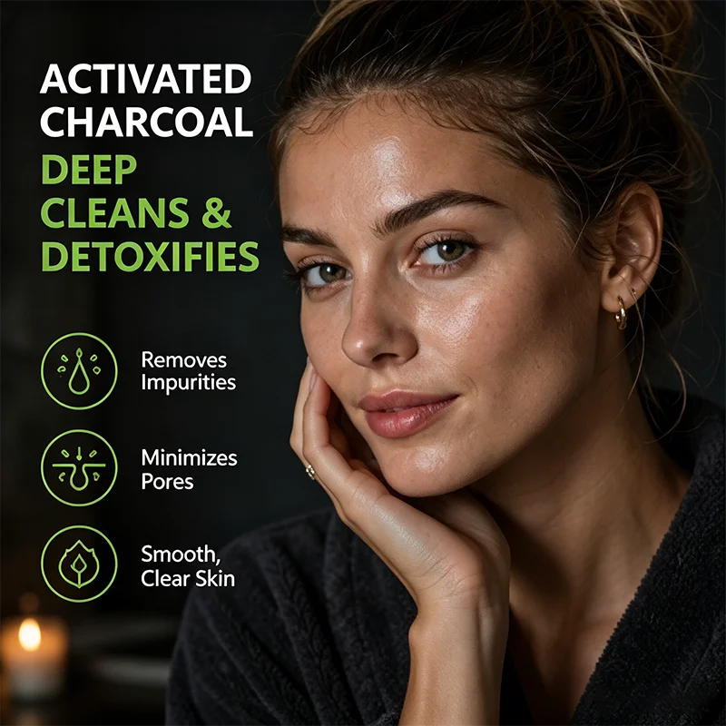 Mascarilla Negra Detox de Carbón Activado YUITIKUE 60g - Limpia y Purifica los Poros en Profundidad, Minimiza los Poros para una Piel Suave y Clara