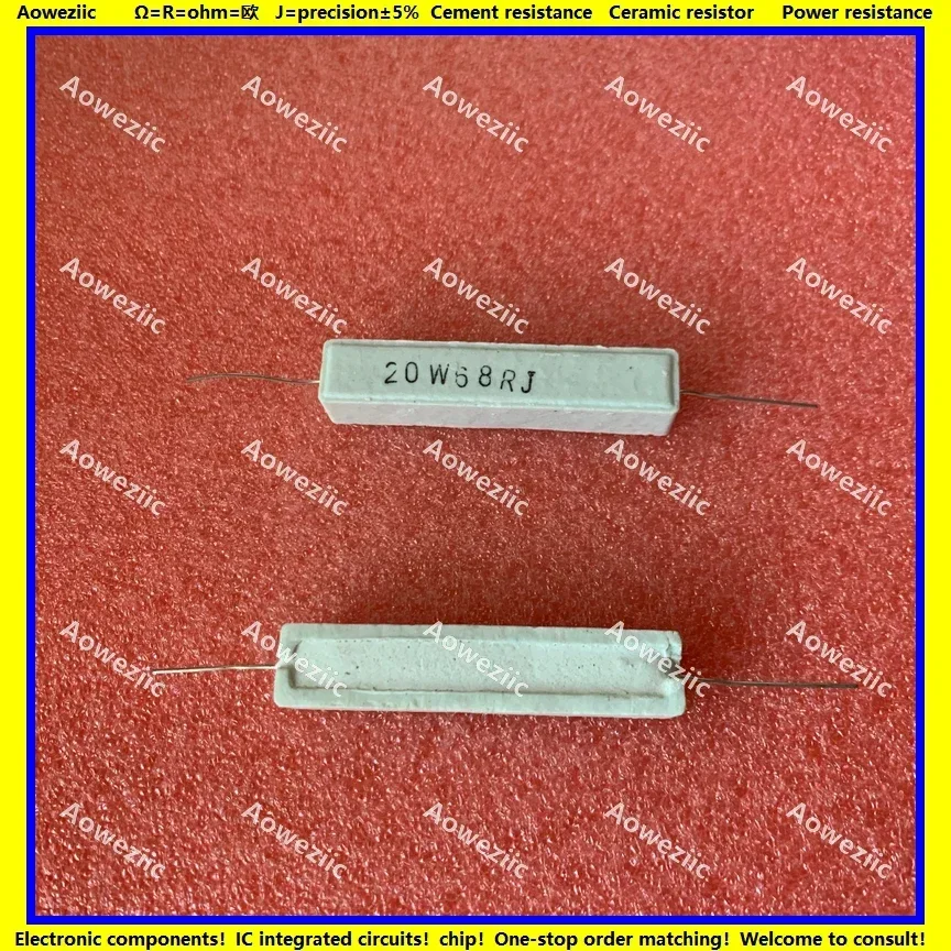 

10Pcs RX27 Horizontal cement resistor 20W 68 ohm 20W 68R 68RJ 20W68RJ 68ohm Ceramic Resistance precision 5% Power resistance