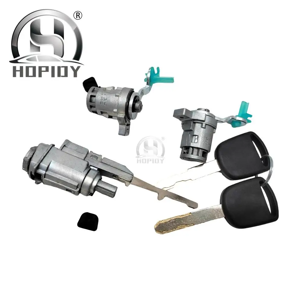 

yw2 for Honda CRV car full car lock ignition lock cylinder 2 door lock cylinder 3 hole key auto parts