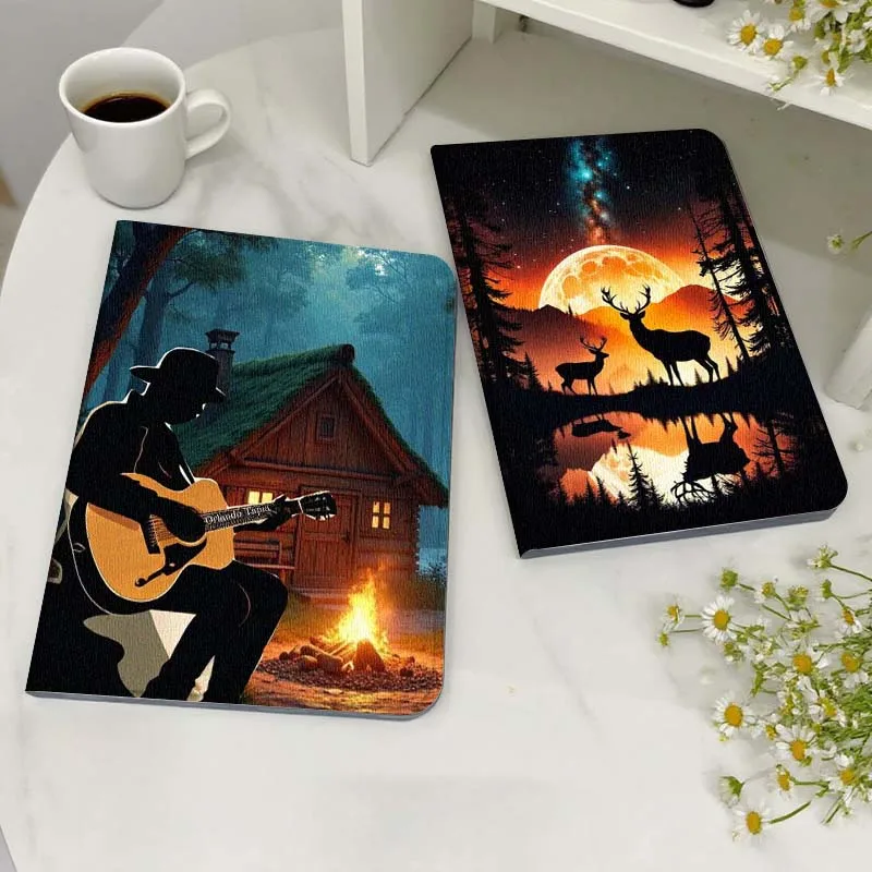 

Starry Night Deer Lake Tablet Case For Samsung Galaxy Tab S7 S8 S9 S10 FE Lite Gift