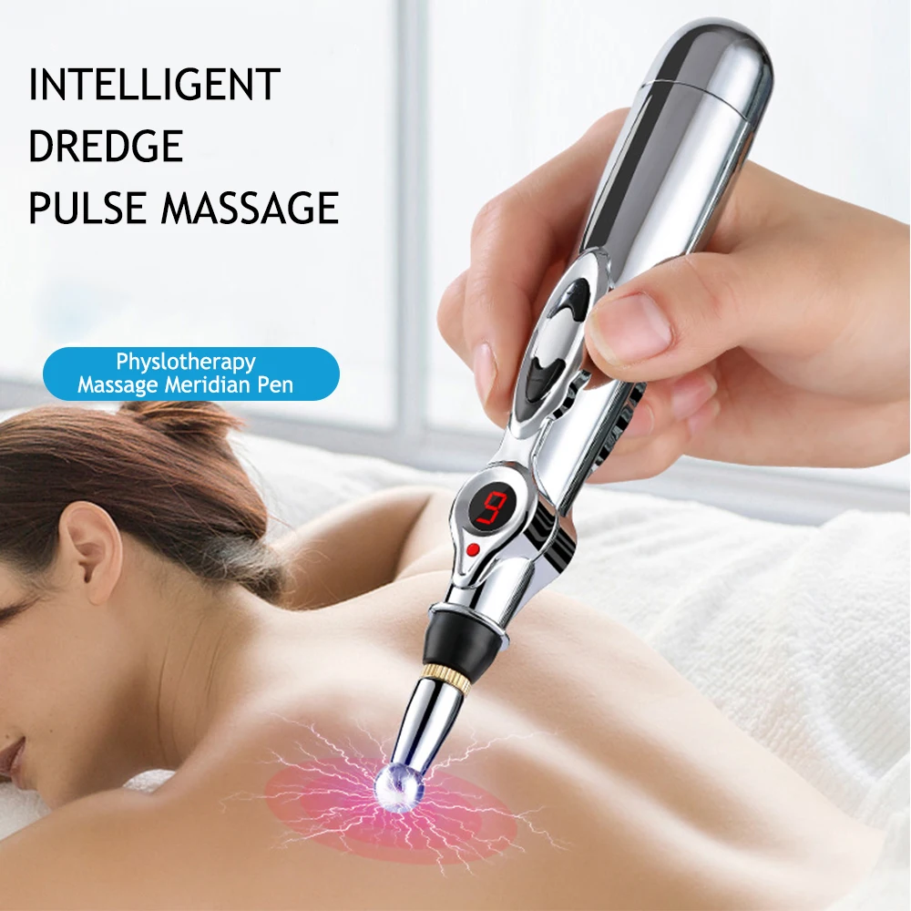 

Electronic Acupuncture Pen For Body Massage EMS Acupuncture Point Pen Microcurrent Acupressure Meridian Pen Back Gua Sha Tool