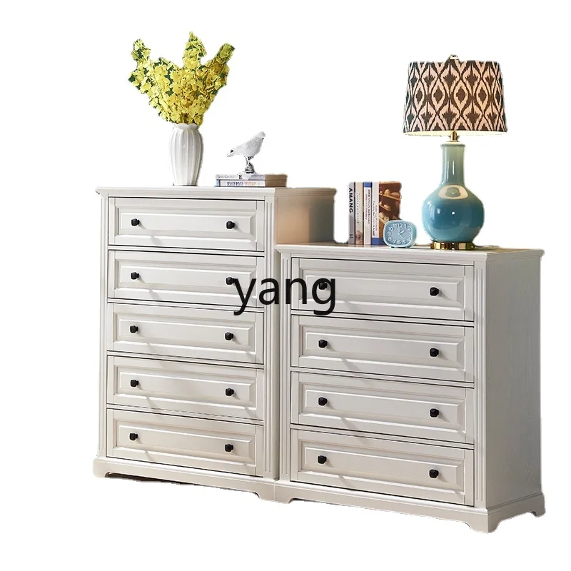 

LMM Solid Wood American Chest of Drawers Four Or Five Six-Bucket Cabinet Living Room Storage Cabinet Locker