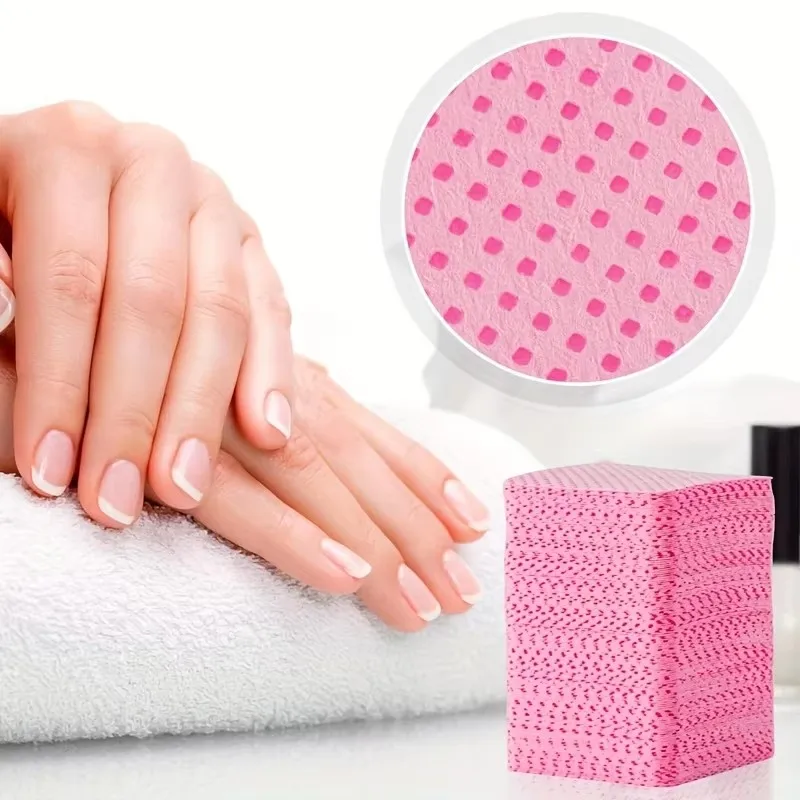 300 قطعة مناديل خالية من الوبر، مناديل، مزيل طلاء الأظافر، جل، مناديل أظافر، مانيكير، جل باديكير، وسادات قطنية، أدوات تنظيف فن الأظافر #2