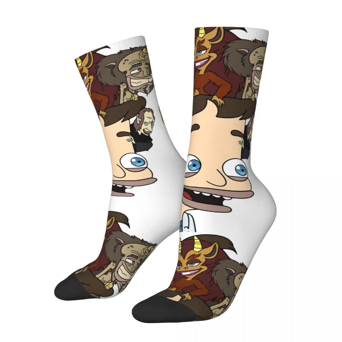 

Hip Hop Vintage In Mind Cartoon Crazy Men's compression Socks Unisex B-Big Mouth Harajuku Pattern Printed Funny Novelty Happy