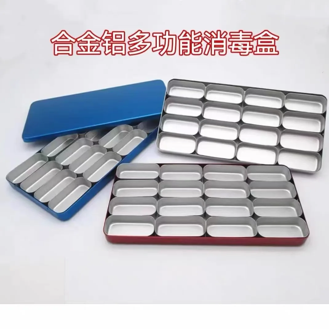 Dental Sterilizer Metal Case Endo Files Holder Box Autoclave Sterilizer Case Burs Holder box For Oral Care Tools Colorful