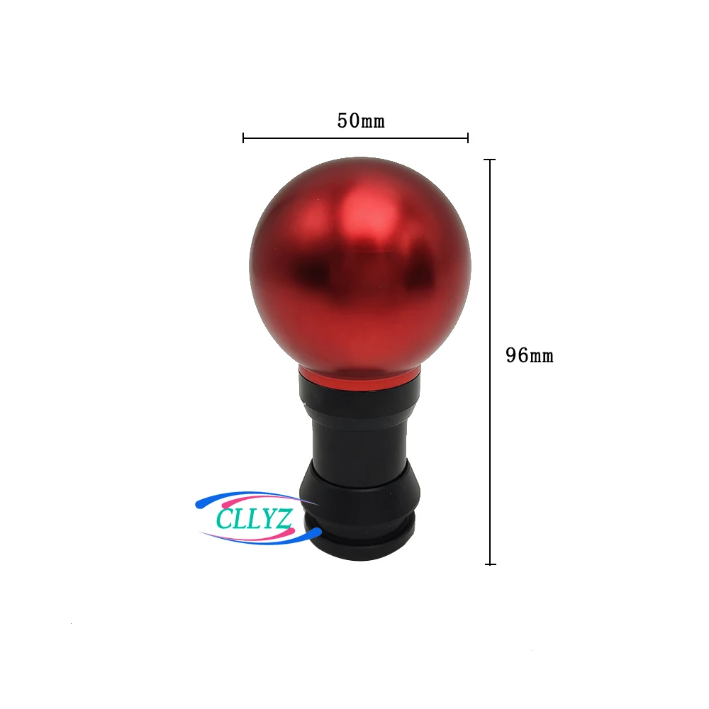 CLLYZ Red/Black Aluminum Handball Shift Knob Automatic Transmission Shifter Head Universal Auto Parts for Honda Civic