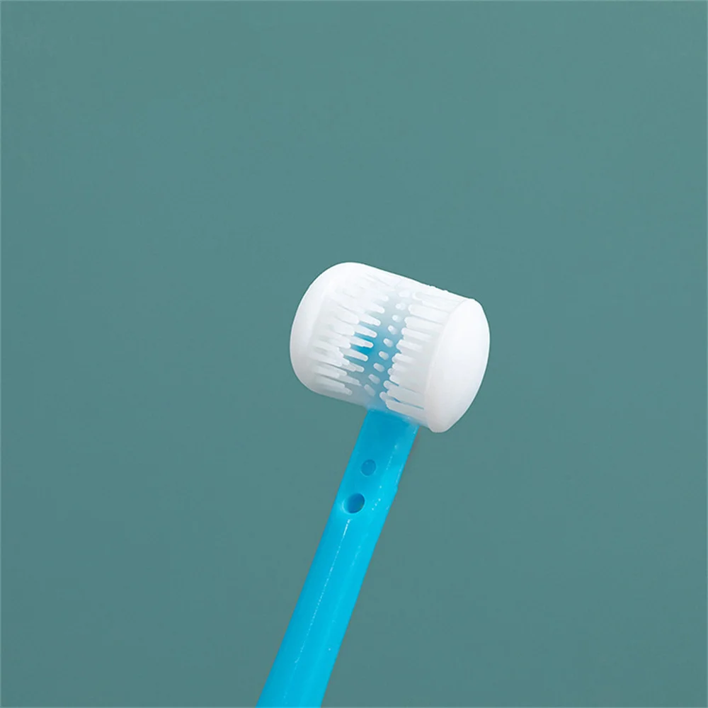 Three Sided Child\'s Toothbrush Soft Bristle Brush Deep Oral Cleaning Teeth Brush Tongue Scraper Teeth Cleaner Kid Oral Care