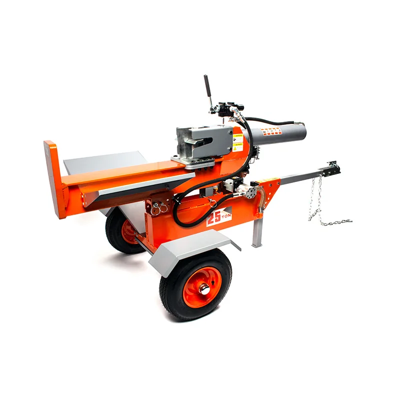 Nuova grande spaccatrice per legno alimentata a gas da 25 tonnellate, spaccoglitore per tronchi verticale e orizzontale a doppio uso