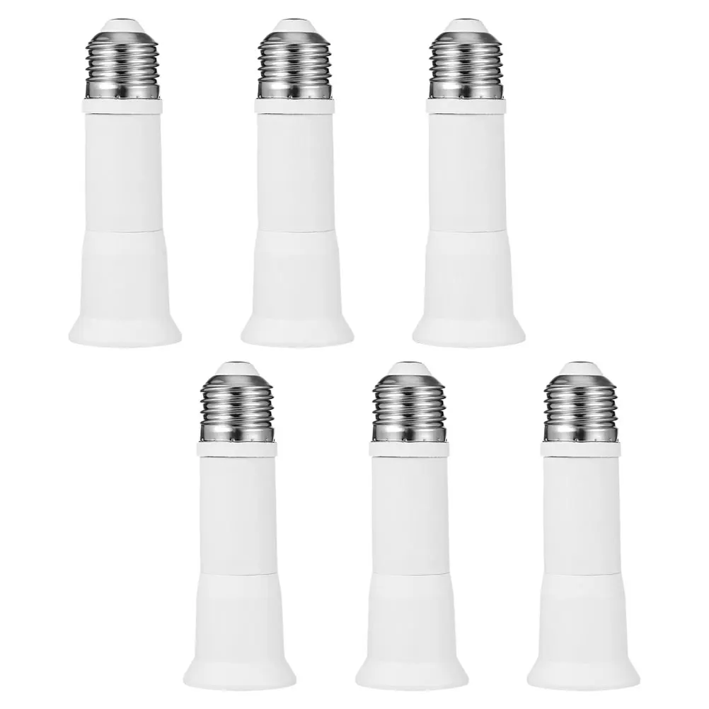 

6pcs E27 Socket Converter Adjustable Extender PC Material Home Lighting Photography Garages Workshops Sheds Offices