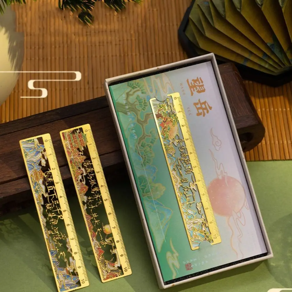 

Vintage Oil Painting Ruler Bookmark Cute Kawaii Painting Hollow Bookmark Classical Creative Chinese Style Bookmark Student