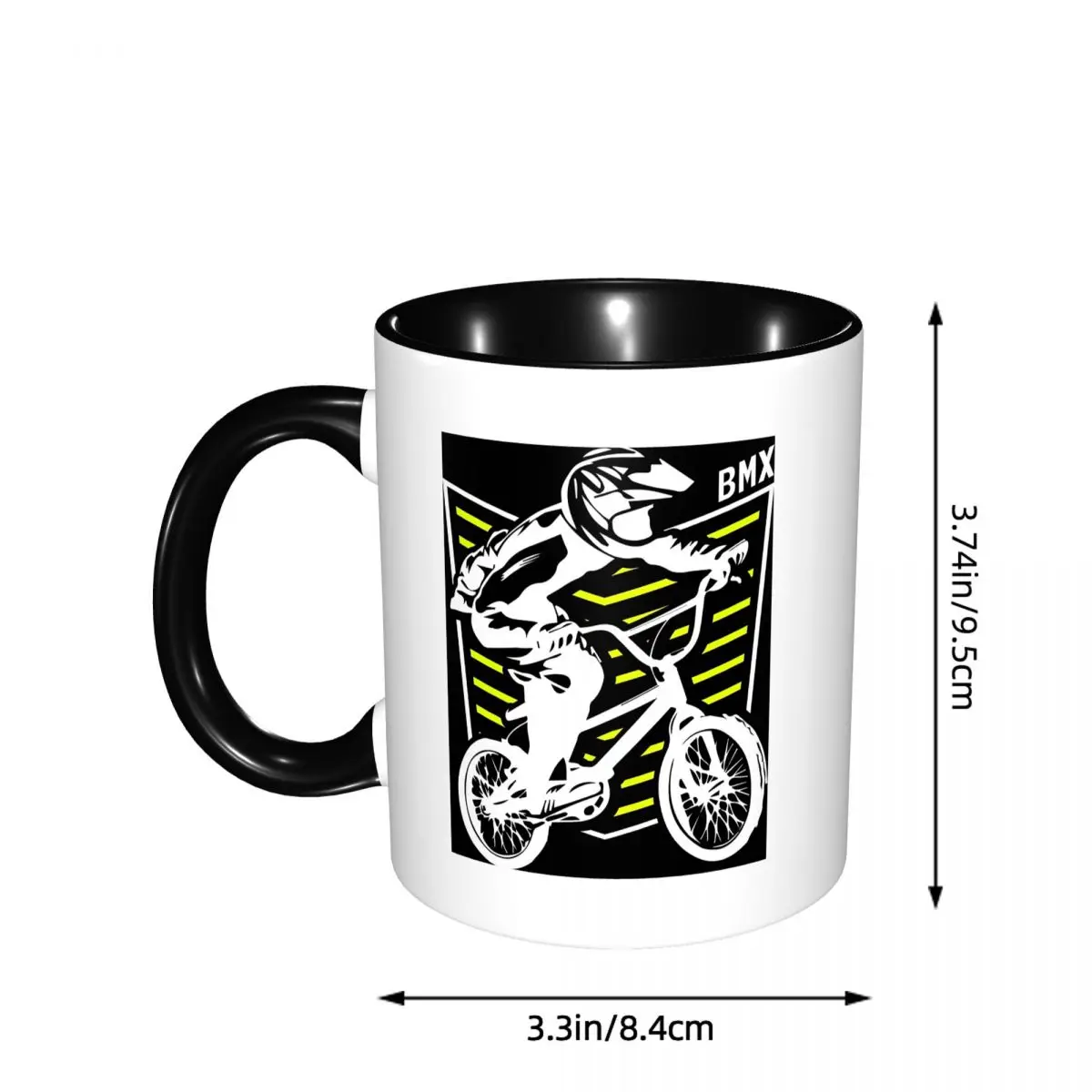 Bmx Apparel Retro Bmx Bike Old School Patch Mug Funny Ceramic Coffee Cups Tea Mugs Milk Cup Drinkware Gift for Friends