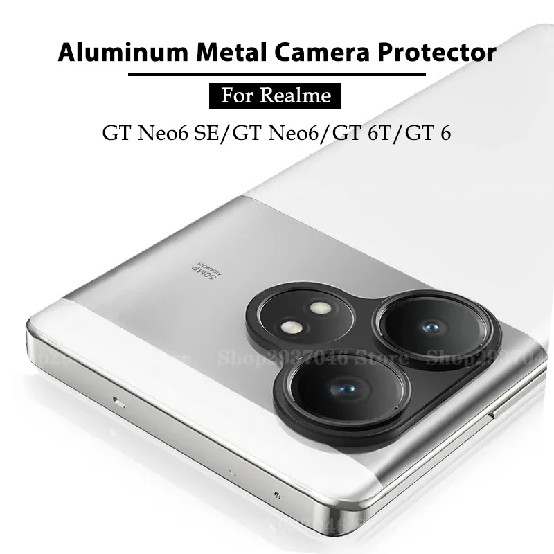Alumínio Alloy Camera Lens Protector Film, Capa de metal para Realme GT 6T, GT6T, GT6 SE, GT Neo6 SE