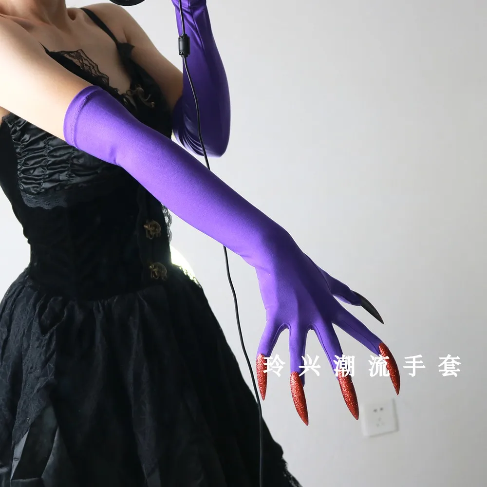 Nagelhandschuhe, lange Geisterkrallen, schwarz-grün, Dämon, Halloween-Party, Cosplay, Kleidung, Accessoires, Requisiten, Hexe, Gothic, elastisch, dehnbar – Detail 17