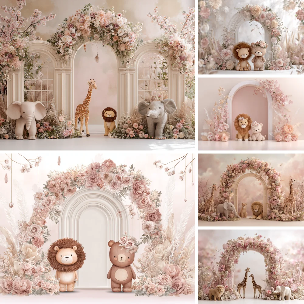 

Photography Background Jungle Safari Tropical Children Birthday Party Cake Smash Portrait Decor Backdrop Photo Studio