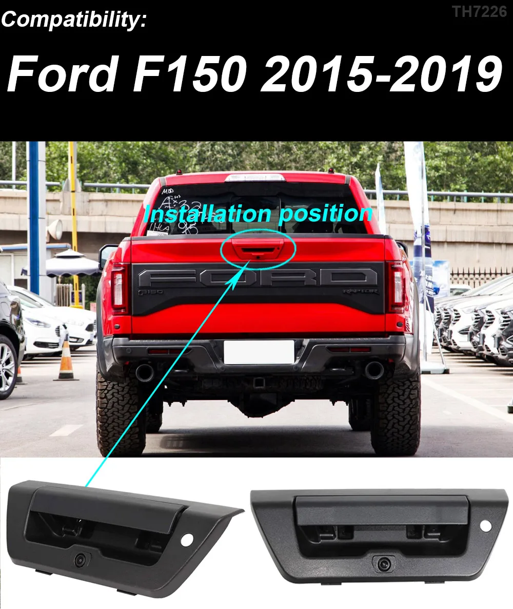 HD Car Parking Reverse Backup camera for Ford F150 20015-2019 Tailgate Handle Truck with 4.3 display Rear view mirror kit