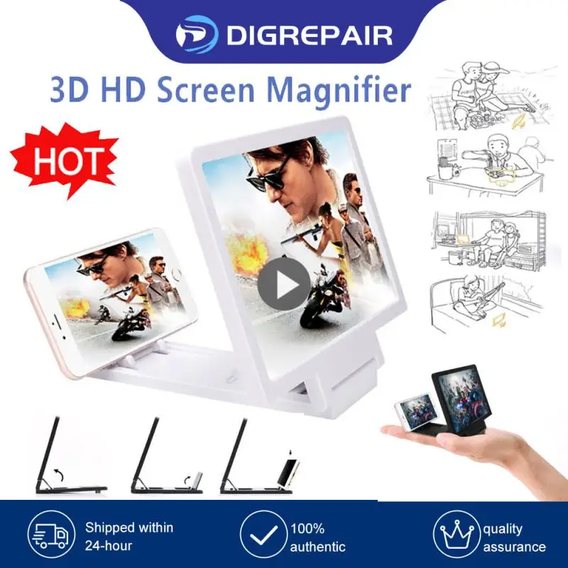 Universal Lightweight 3D Movie Screen Enlarge Vivid Magnifier Eco-friendly Car HD Projector Stand Holder For IPhone Samsung IPad