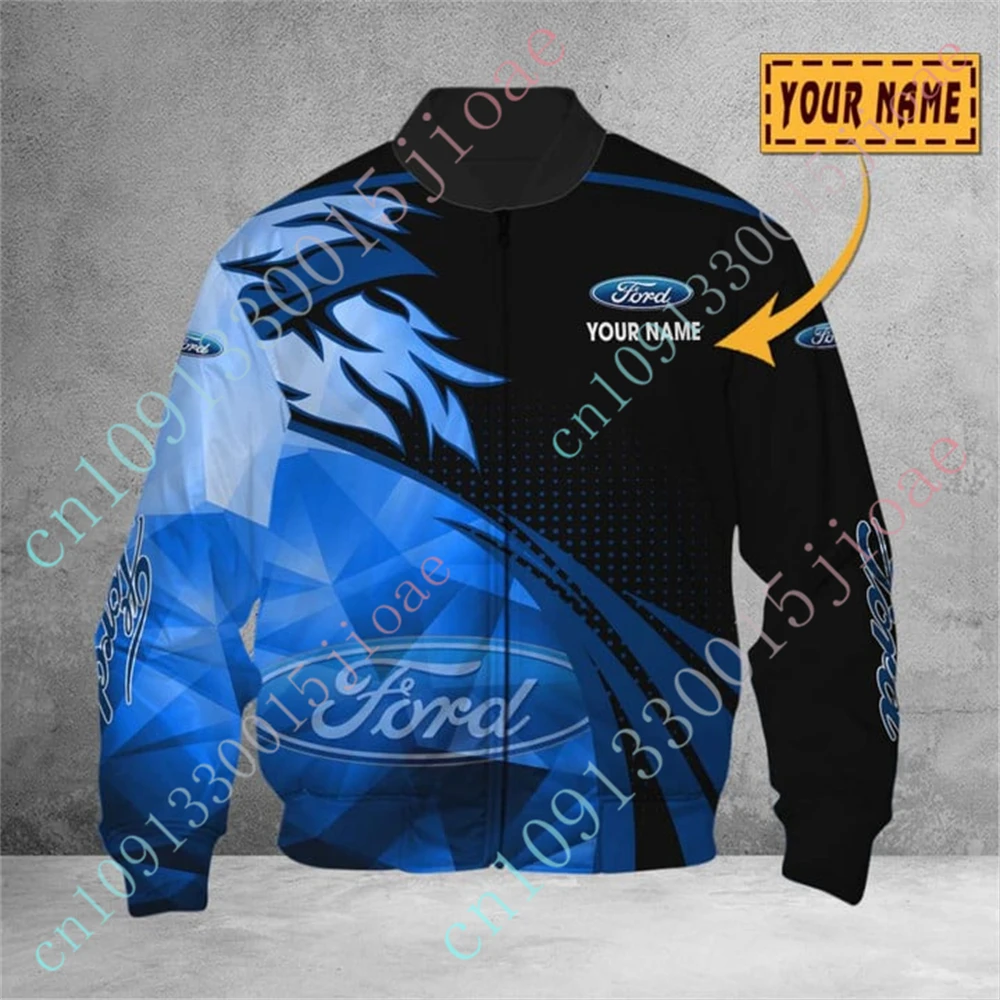 

Ford Clothing Jackets For Men Techwear Baseball Uniform Bomber Jacket Harajuku Parkas Windbreaker Thick Coat Custom Logo