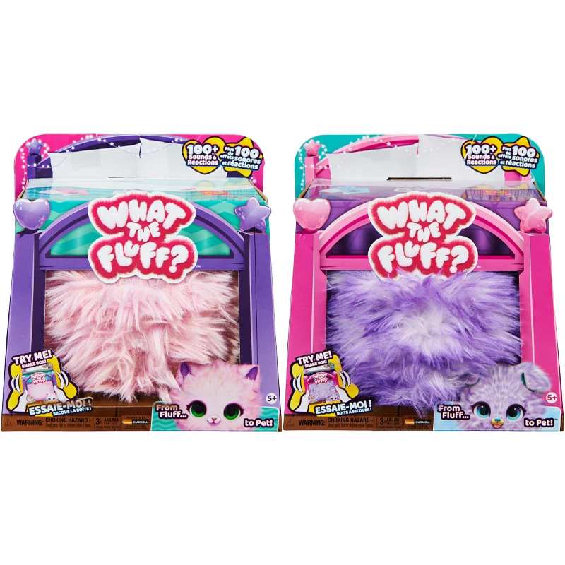 Original What The Fluff Smart Interactive Toys for Kids Fur Fluffs Electronic Cute Plush Toys Talking Cats and Puppies Girls Toy