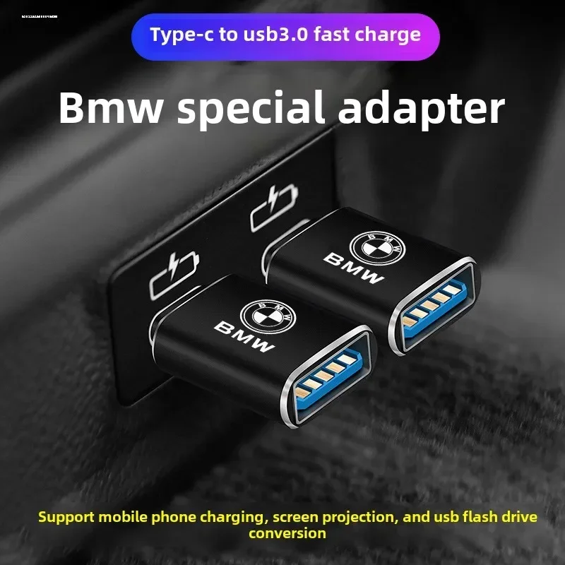 Car Type-C To USB 3.0 Interface Mini Converter Charging Adapter For BMW E46 E90 E60 F30 F10 E39 E36 F20 G30 G20 E87 E92 E91