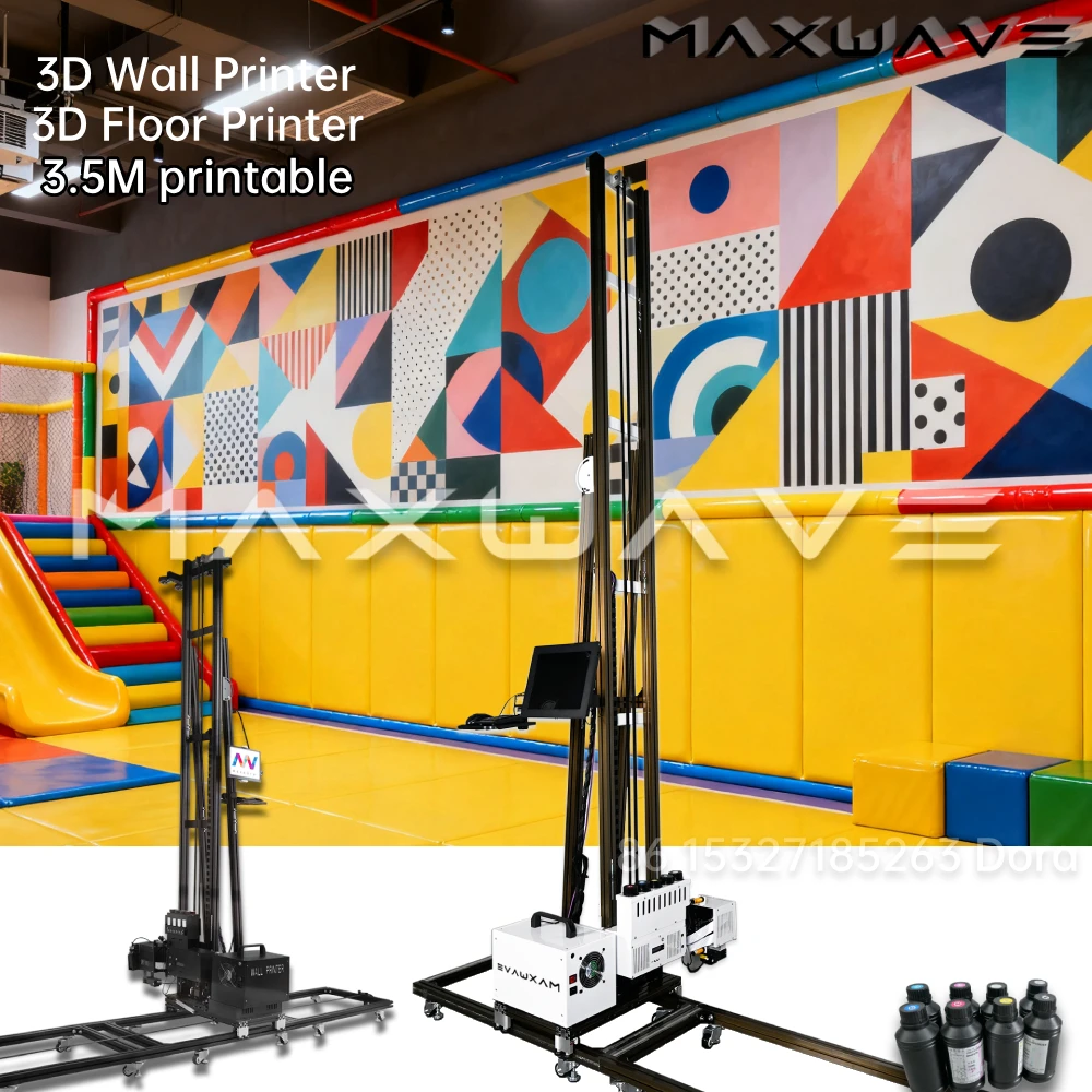 2-in-1 Wall and Floor Printer Wall Printer | Multi-Surface Compatibility | DX7 DX10 I1600U I3200U Indoor outdoor decoation