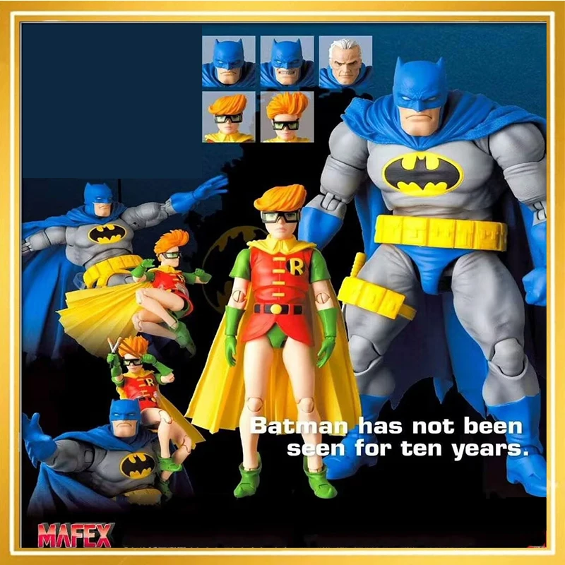 

Original In Stock Medicom Mafex 139 Batman Blue Ver Robin The Dark Knight Returns Action Figure Boxed Collectible Model Toy Gift