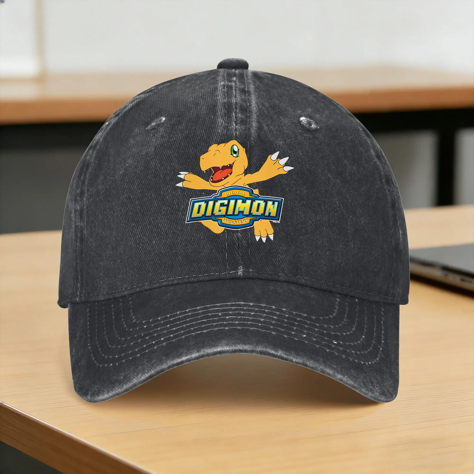 Digimon Adventure Vintage Kanji Characters Digital Monsters Lässige Baseballkappe für Unisex, Sommer, Jagd, Camping, Trucker-Mütze