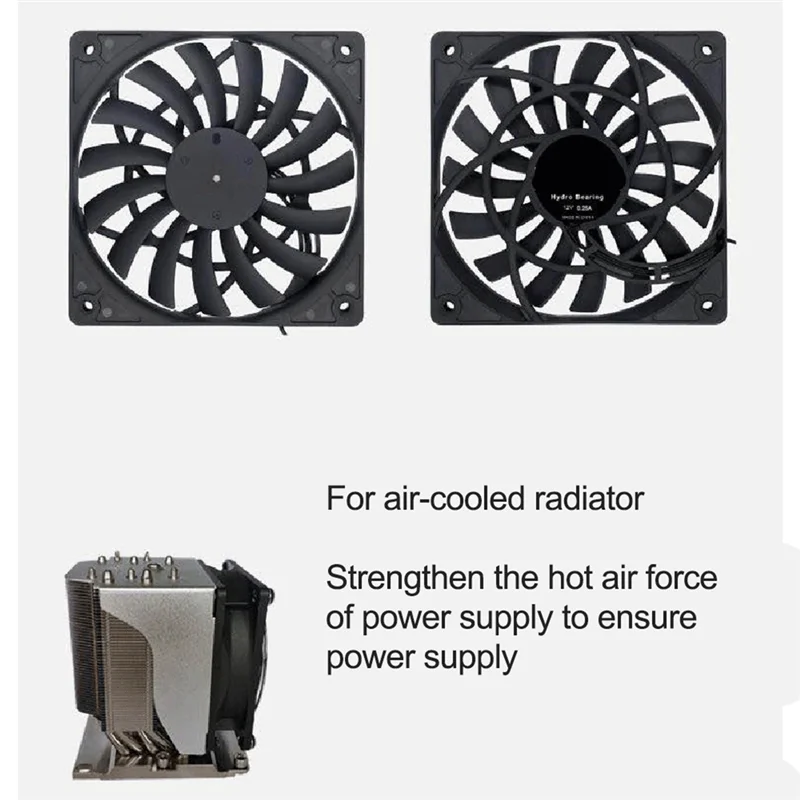 Ventilador de refrigeración silencioso PWM de 120mm y 12cm, delgado de 12mm, nuevo 120X120X12mm DC 12V 0.25A 1400RPM, Enfriador de chasis de caja de ordenador silencioso