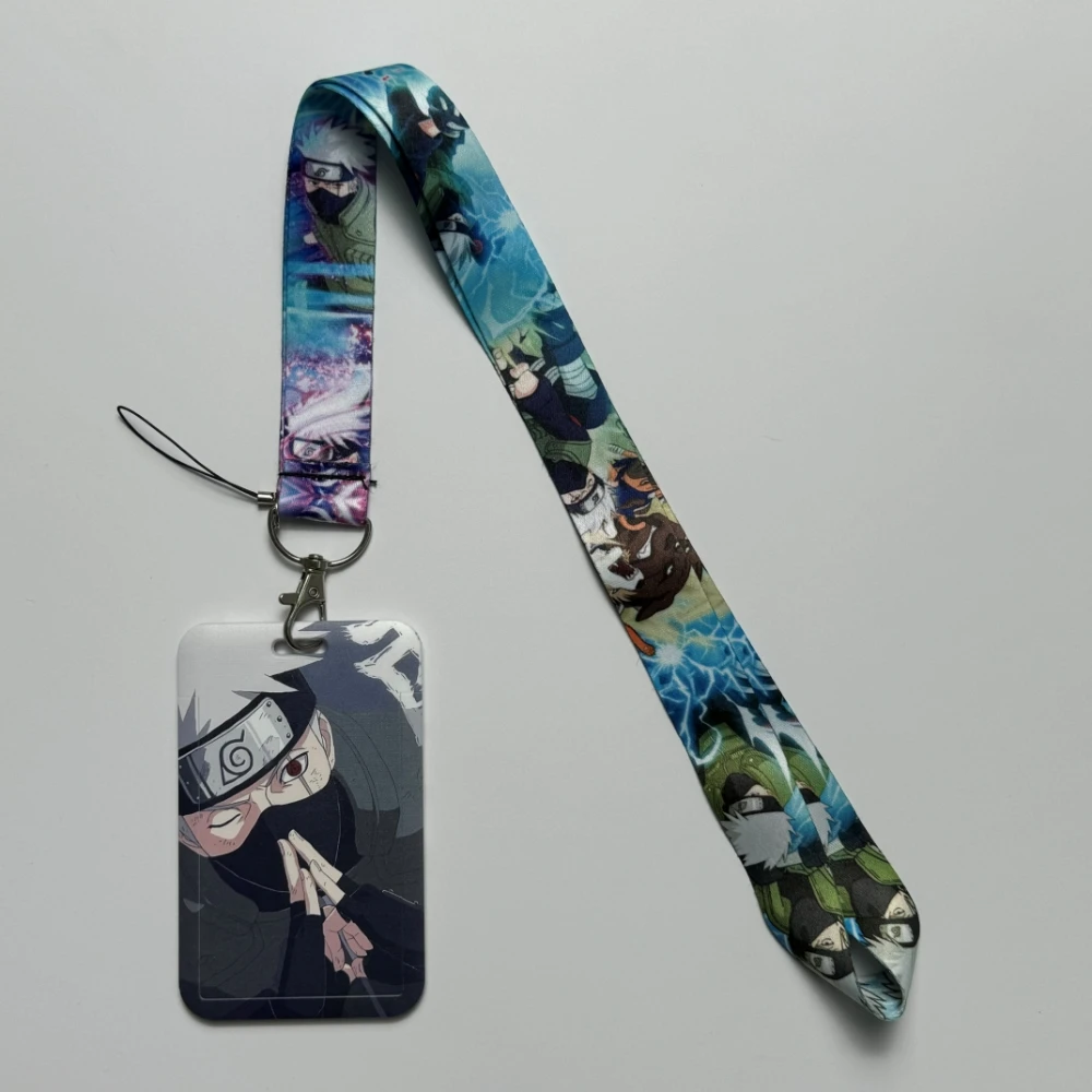 Anime ID Card Holder Neck Strap Pendant Cool Boys Door Badge Holder Lanyards Keychain Men Work Credential Case Gift