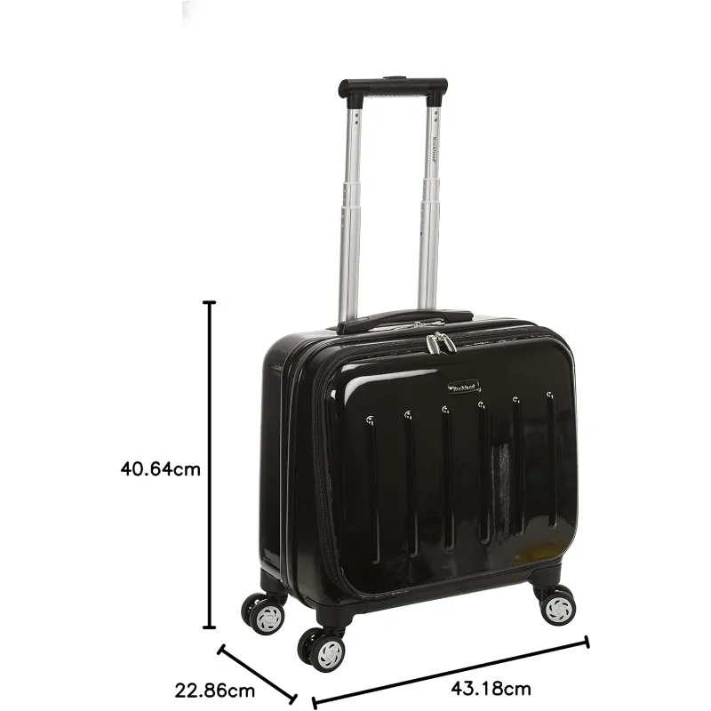 Revolution Hardside Rolling Computer Case, Black, Carry-On 17-Inch