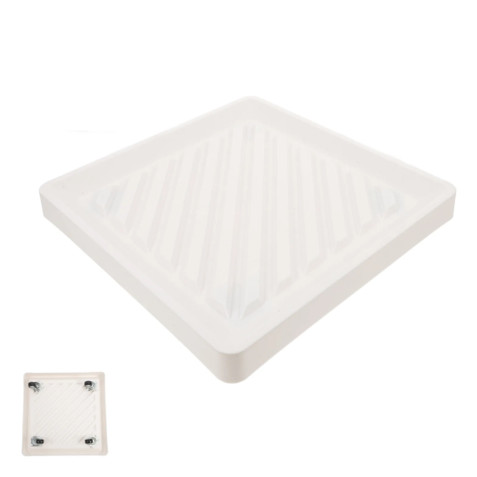 

Plant Roller Base Square Tray Casters Easy Movement Sturdy Structure Water Storage Concaveconvex Texture Design Indoor Outdoor