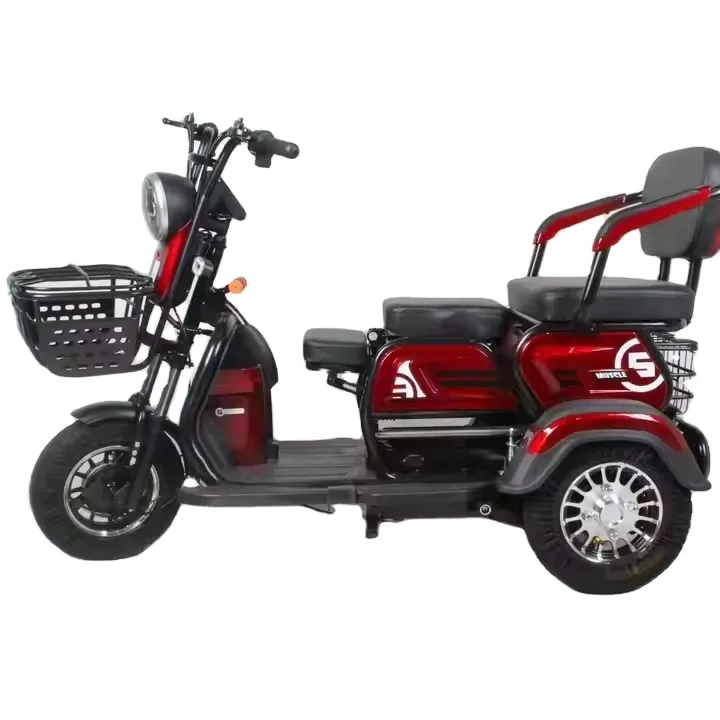 

3 Seats Adult Battery Electric Passenger Tricycle 48V City Recreational Vehicle Open/ EEC Certificate Cargo Bike