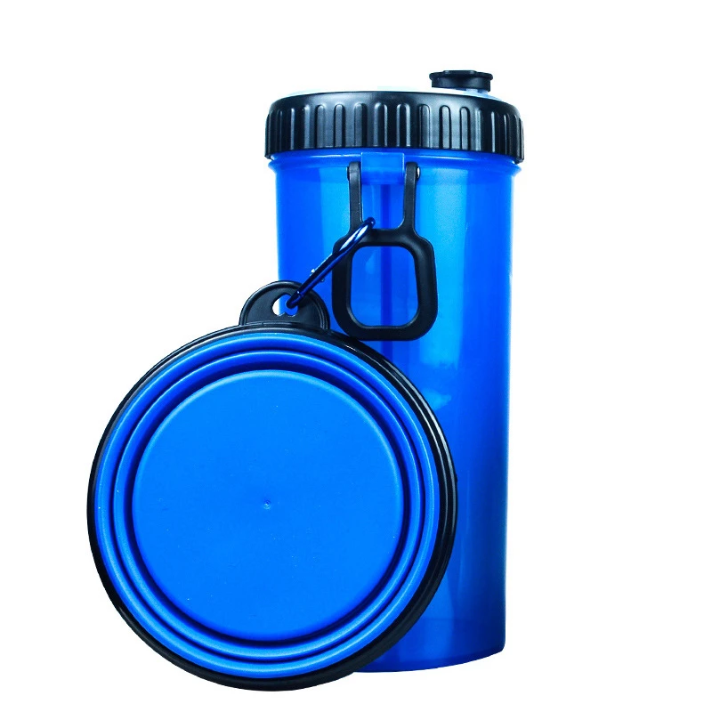 4 In 1 Pet Portable Dog Water Bottle With 2 Collapsible Bowls Travel  Manufacturer OEM    Feeder