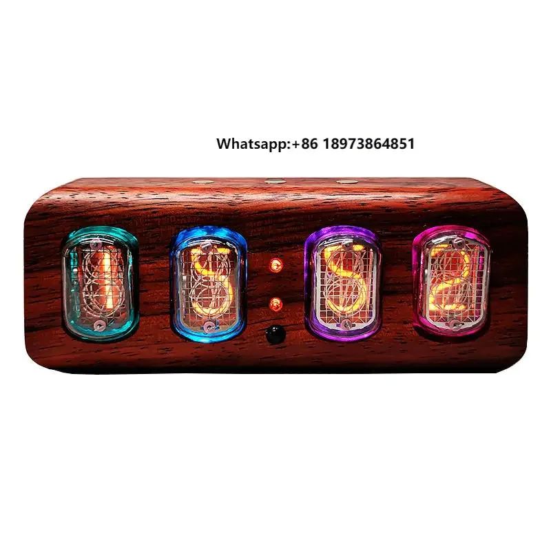 

YIZHI the Former Soviet Union In12 Digital Tube Clock Remote Control Glow Lamp Desk Clock Real Glow Alarm Clock