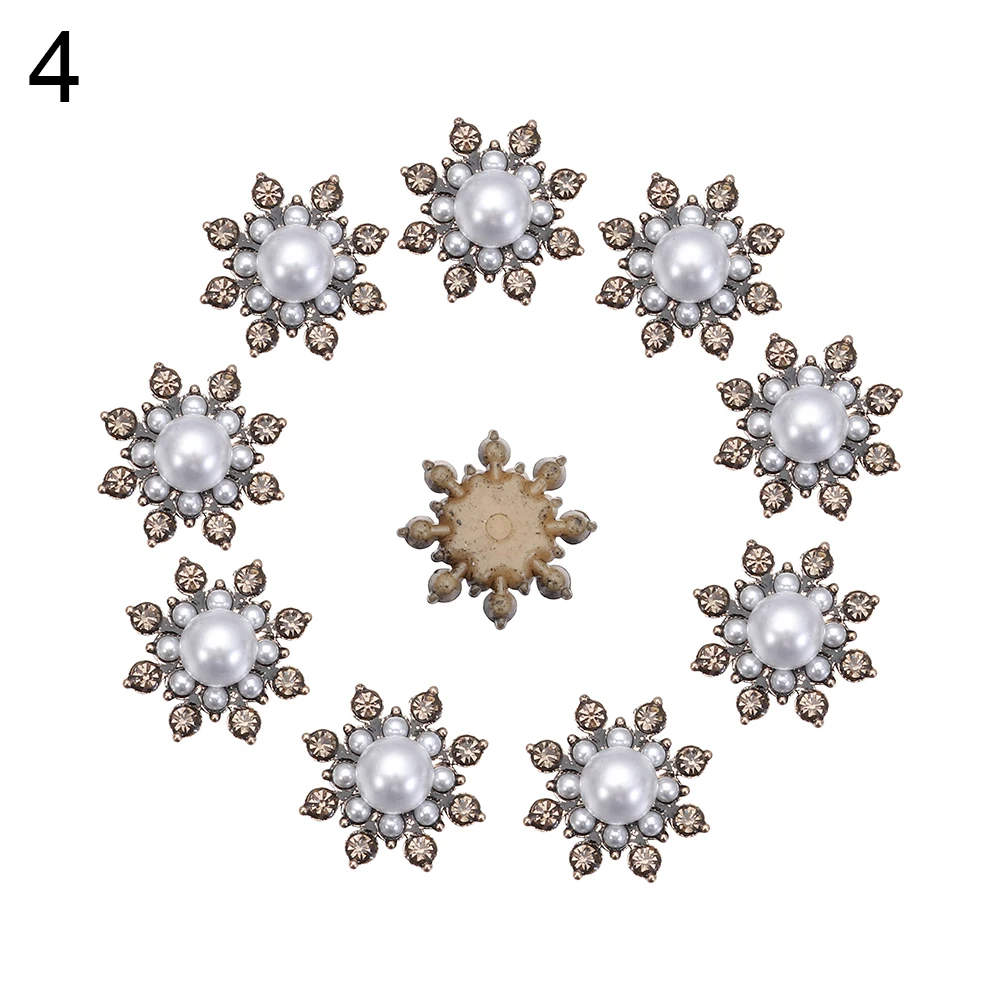 10PCS Snowflake Buttons for Needlework