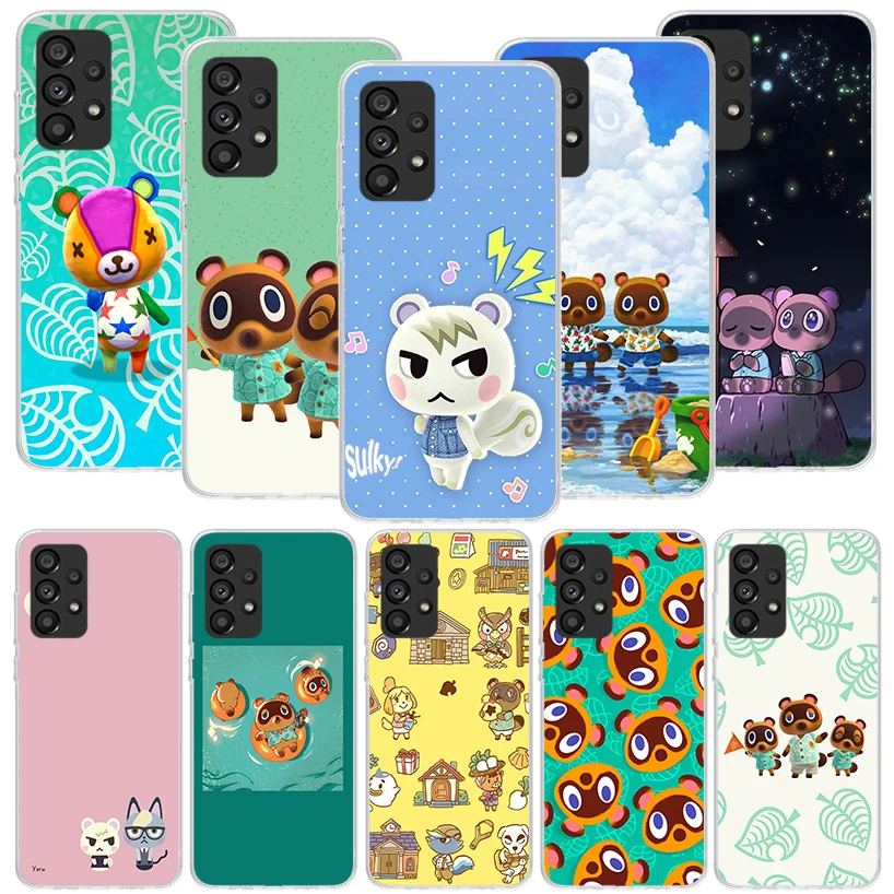 Animal C-Crossing New Horizons Phone Case For Samsung Galaxy A14 A15 A13 A12 A54 A55 A53 A52 A04S A24 A25 A23 A22 A34 A35 A33 A3