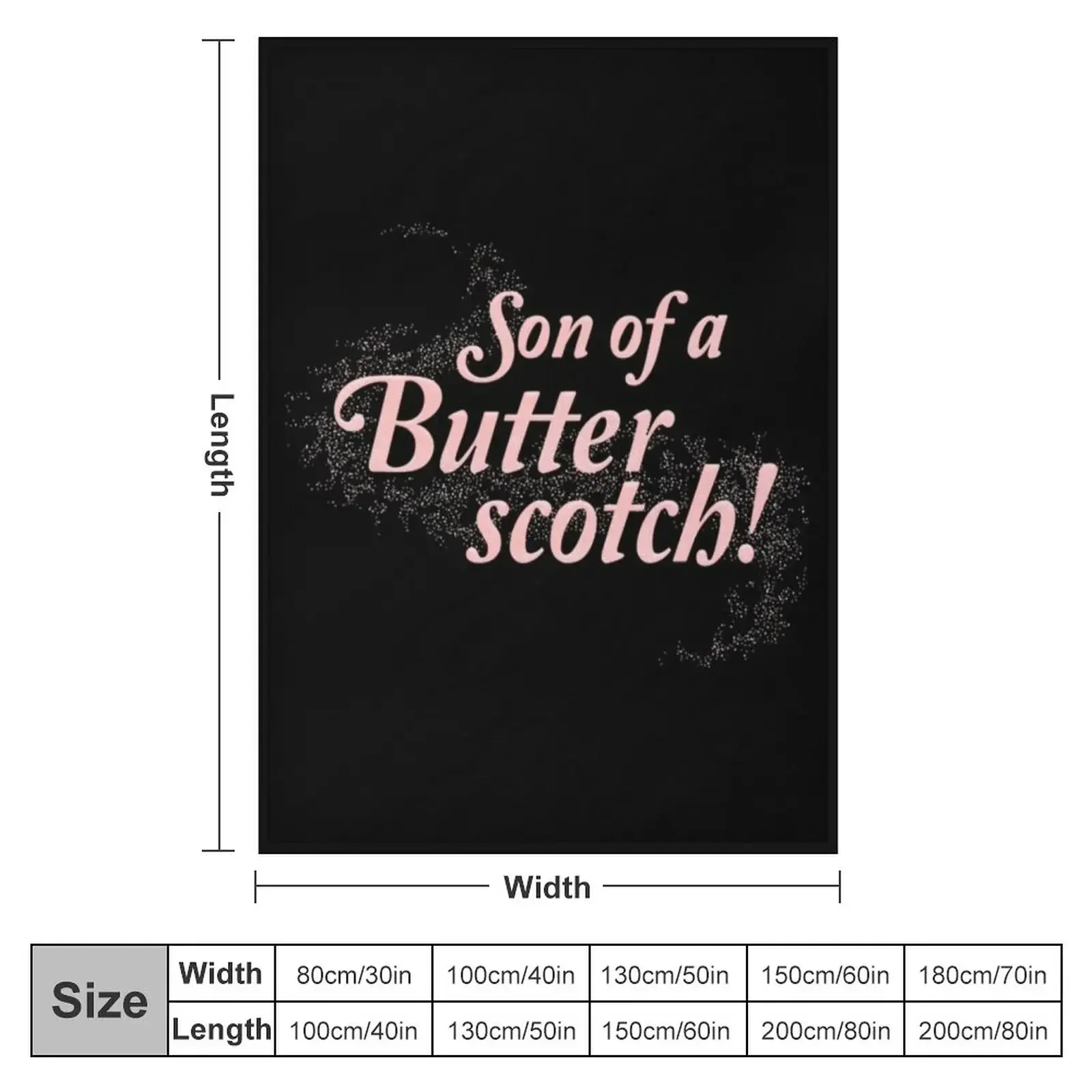 Godmothered T-ShirtSon of a Butterscotch! Throw Blanket Personalized Gift Beach Blankets